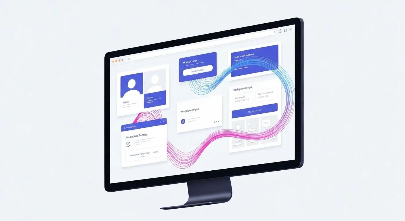 Illustration that represents the future of web design and UX design | User Experience in WordPress Design