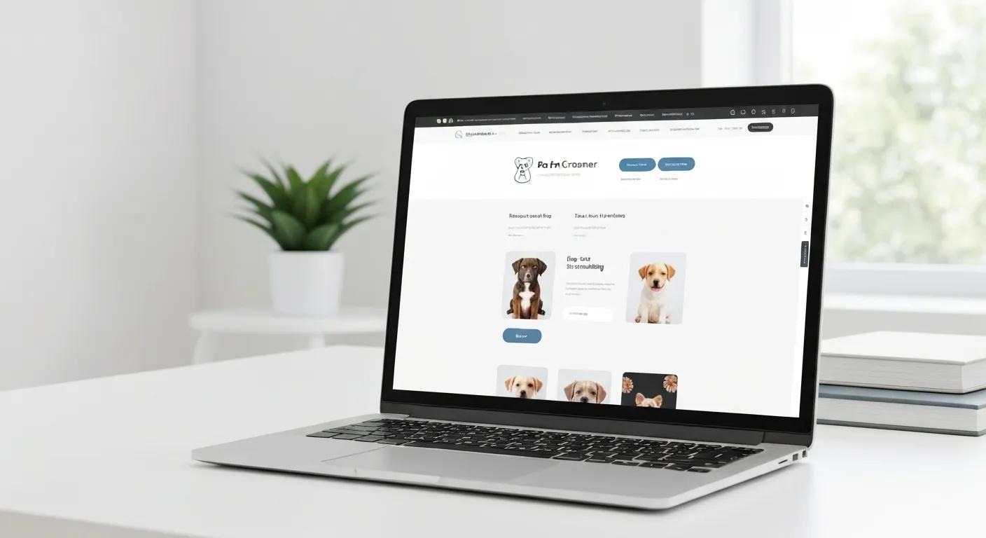 Sleek WordPress website design displayed on a laptop, illustrating key user experience principles.