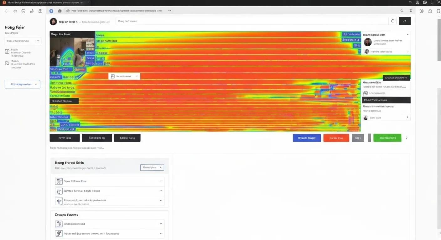 Example of a Hotjar heatmap showing user clicks on a webpage