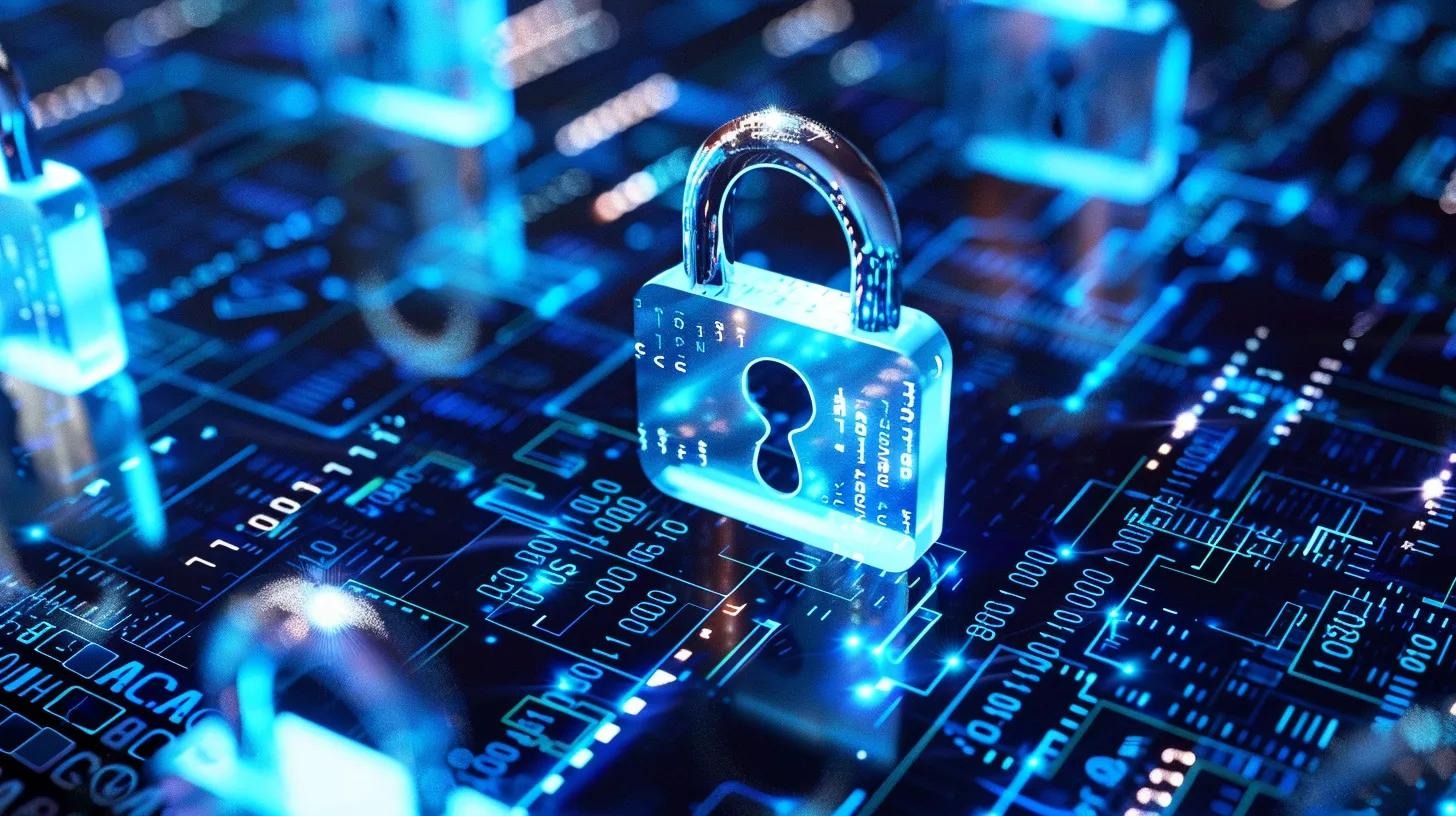image of a digital lock that represents website security