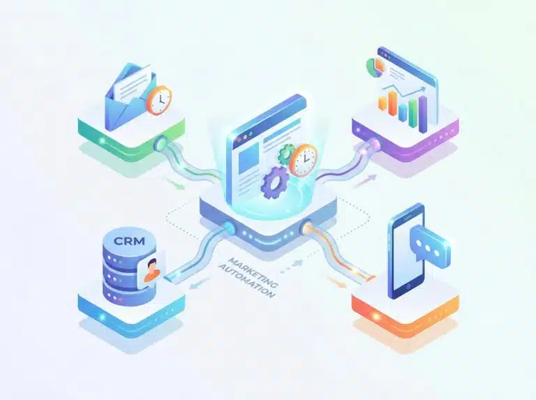 Marketing automation platform coordinating automated campaigns and workflows