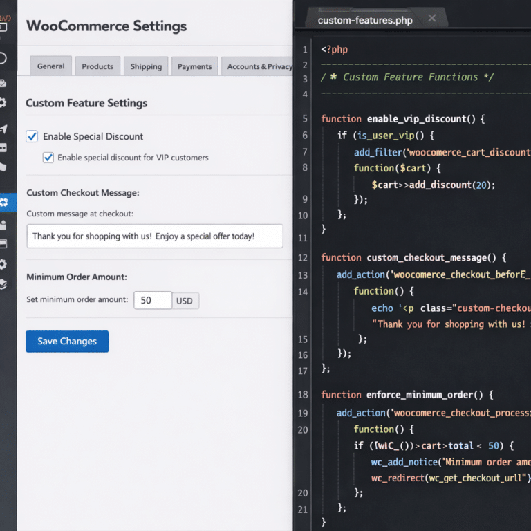 woocommerce custom features development