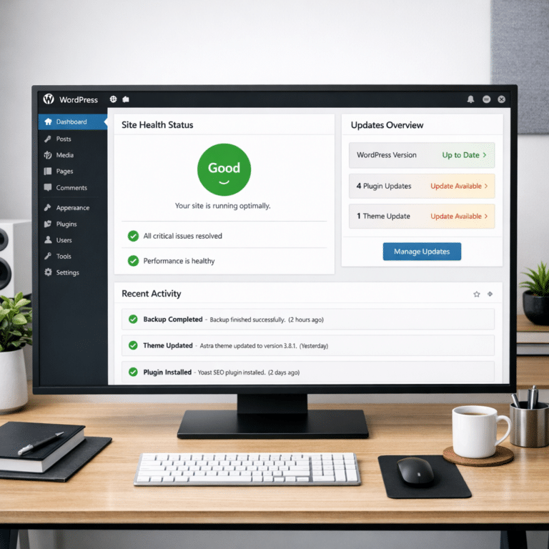 WordPress maintenance services focused on site stability and ongoing upkeep