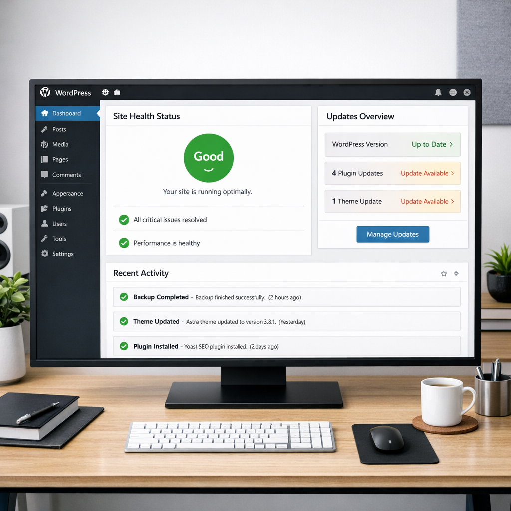 WordPress maintenance services focused on site stability and ongoing upkeep
