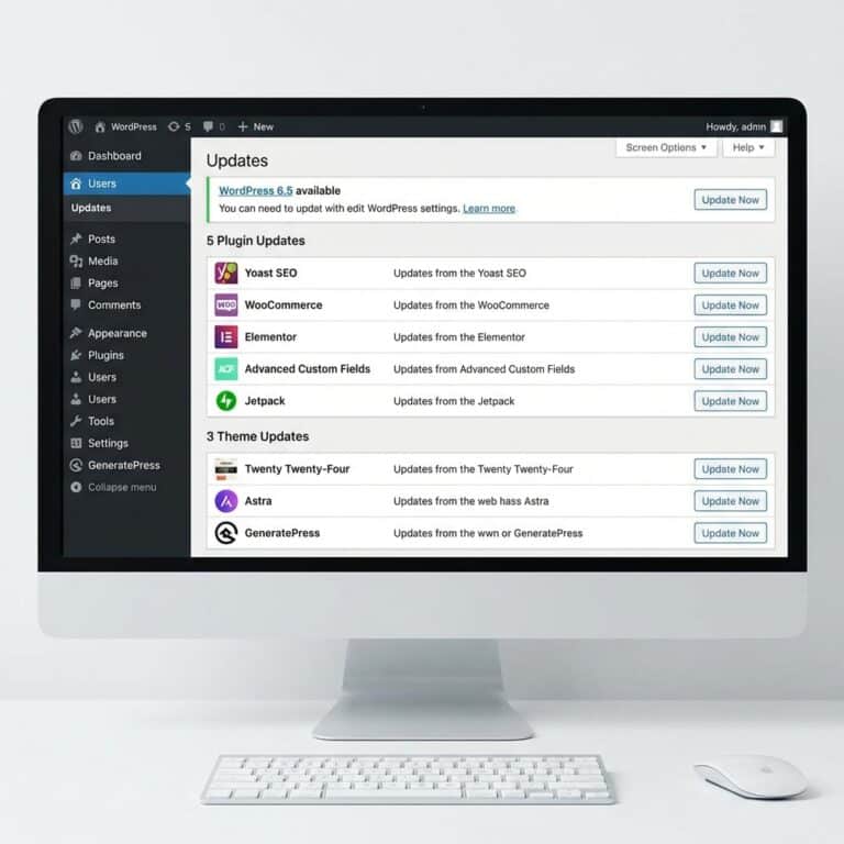 WordPress maintenance services for core, theme, and plugin updates